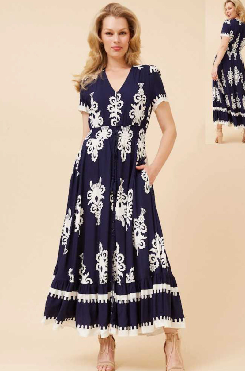 Jenni Dress- Navy