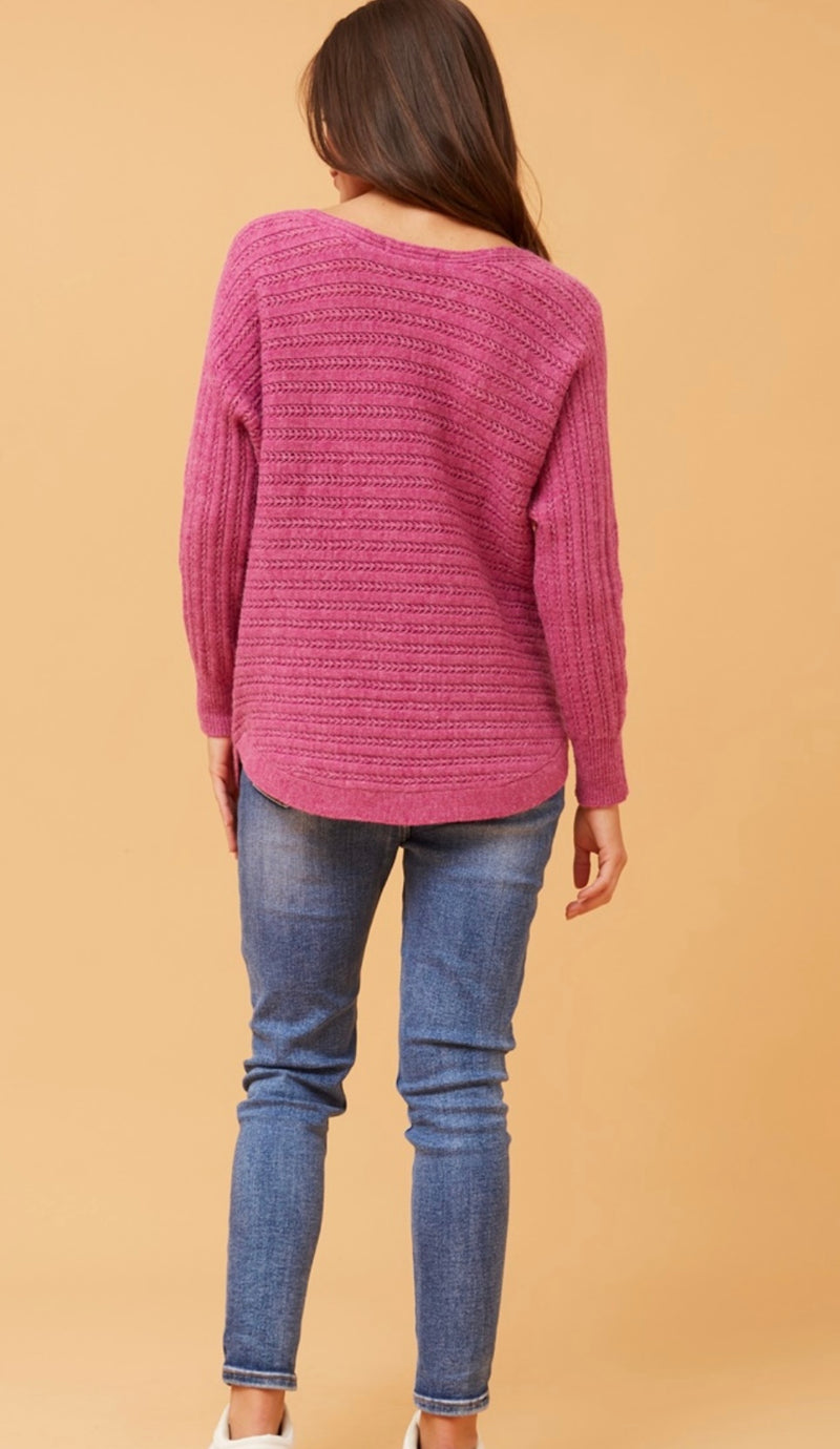 Annistyn Knit - Fuchsia