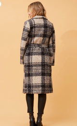 Teddy Fur Check Coat