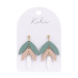 Kiki green leaves earrings