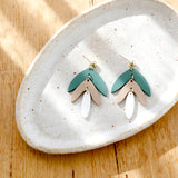 Kiki green leaves earrings