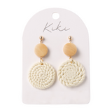 Kiki natural weave earrings