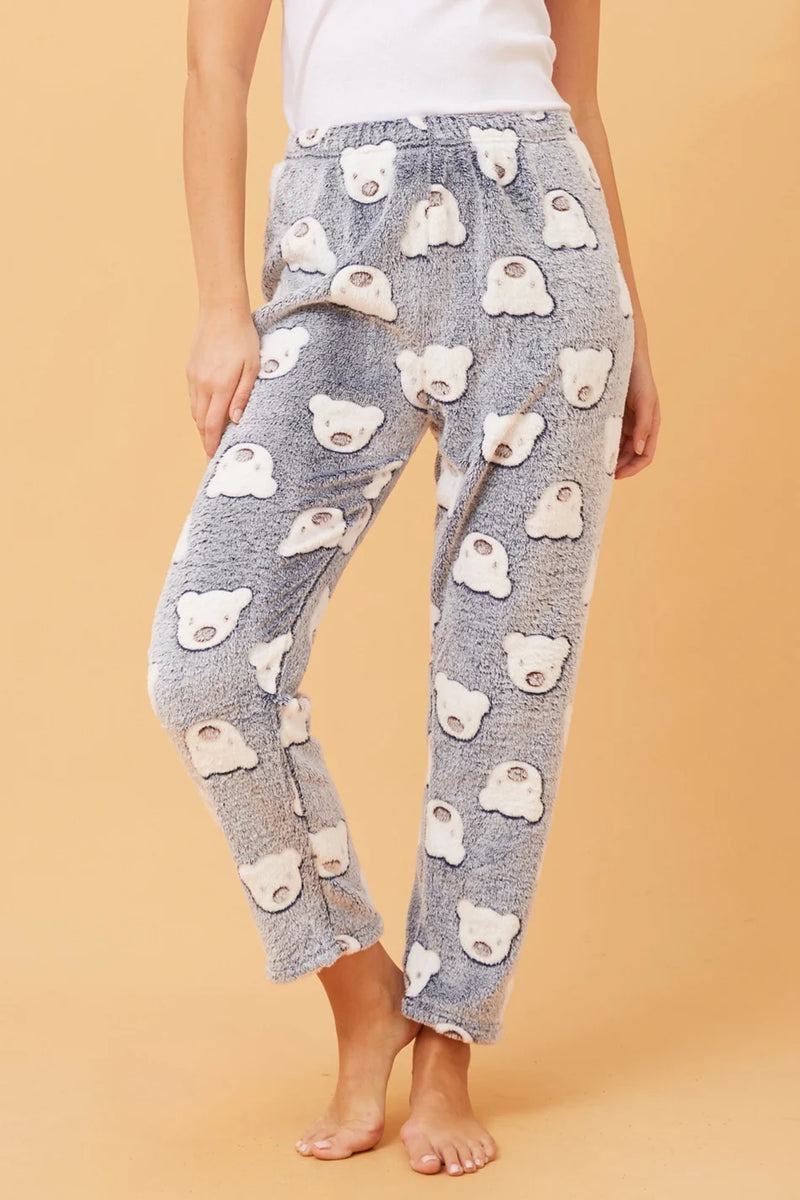 Koala Plush Pyjama Pants-Navy