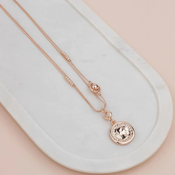 COIN I Rose Gold Coin
Long Necklace |