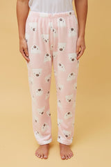 Koala Plush Pyjama Pants- Pale Pink