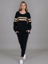Two-Stripe Graphic Sweatshirt By 3rdStory