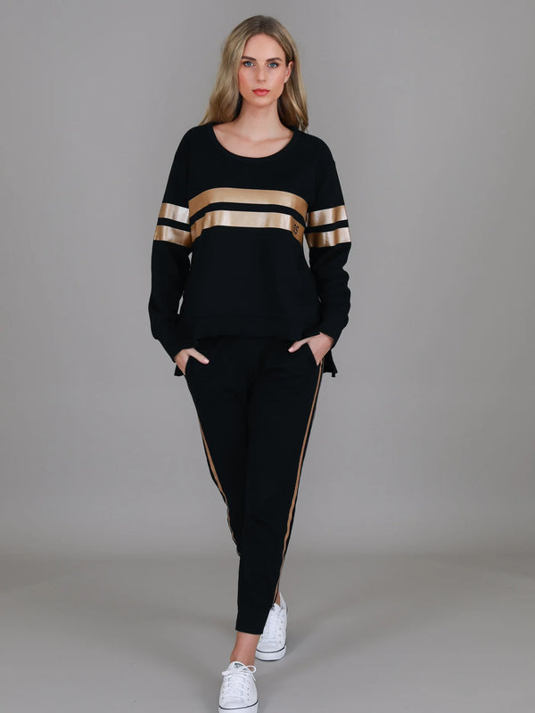 Two-Stripe Graphic Sweatshirt By 3rdStory