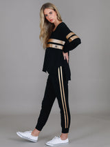 Two-Stripe Graphic Sweatshirt By 3rdStory