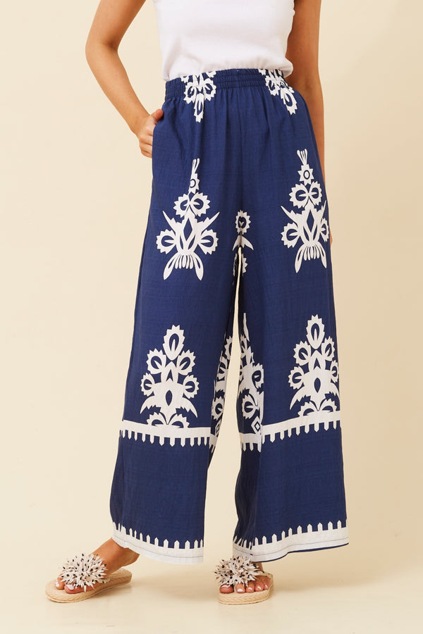 Nikki wide leg pants - Navy