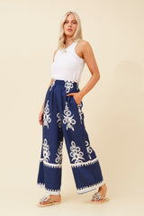 Nikki wide leg pants - Navy