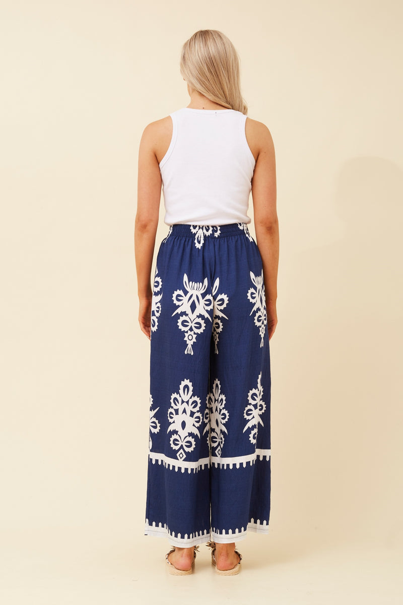 Nikki wide leg pants - Navy