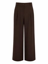 Leah wide leg pants- Brown