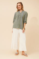 Hana top - khaki