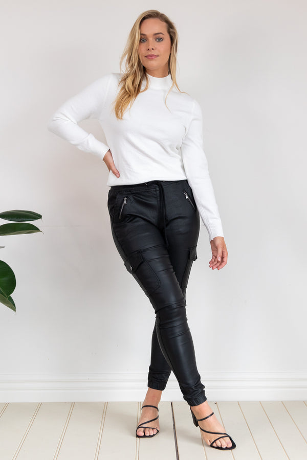 Womens wet look pants cheap