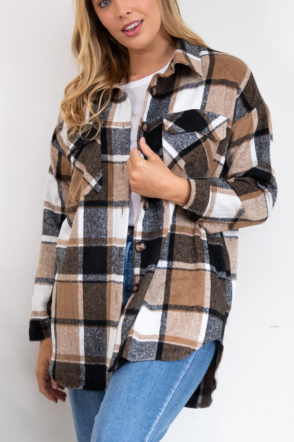 Rowyn Shacket - multi rust – Blush Clothing and Accessories