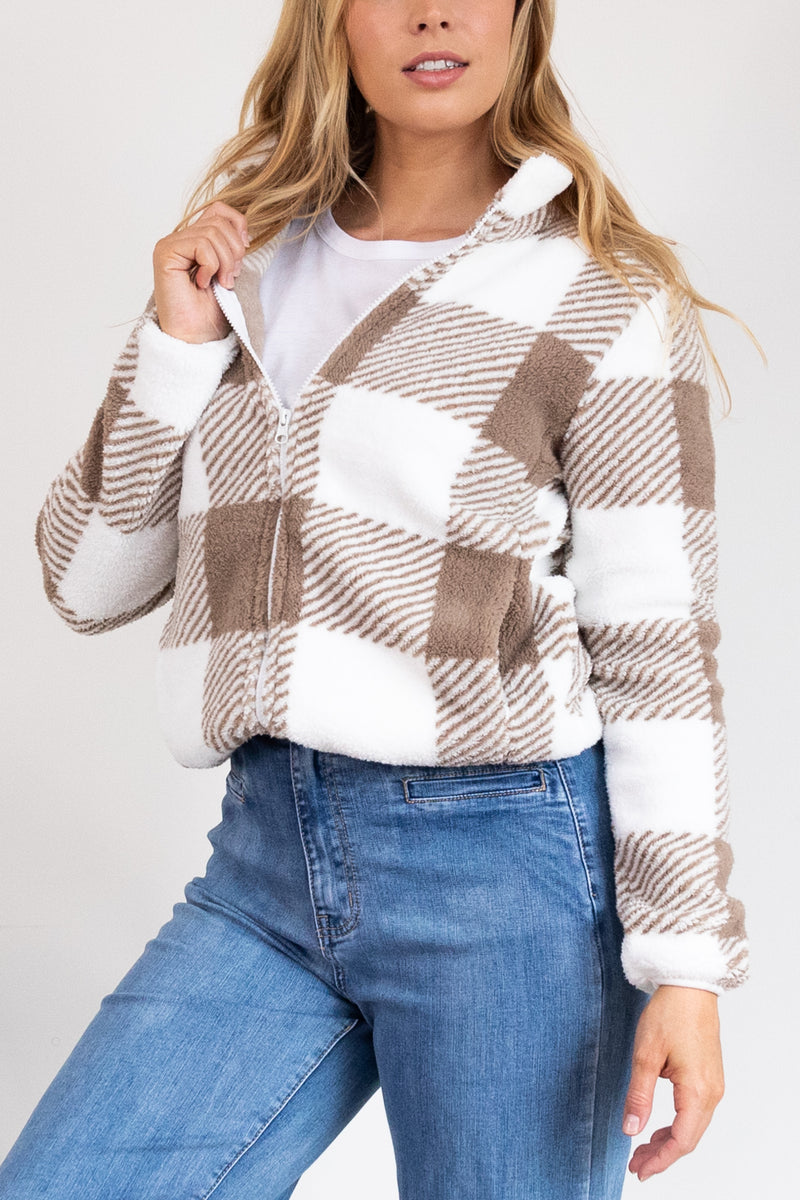 Shaz Teddy Jacket - Mocha