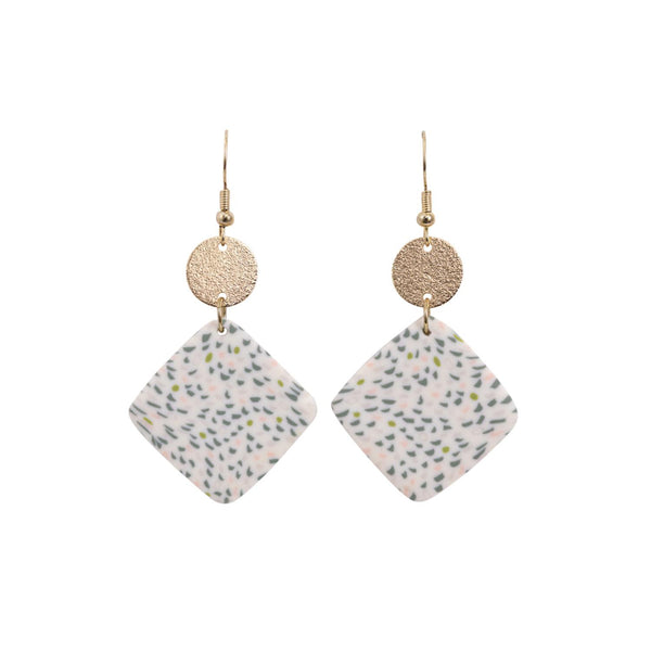 KiKi Green Speckled Drops Earrings