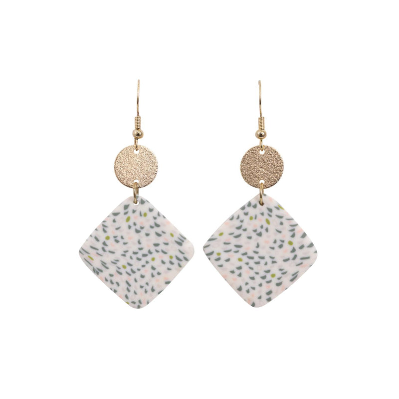 KiKi Green Speckled Drops Earrings
