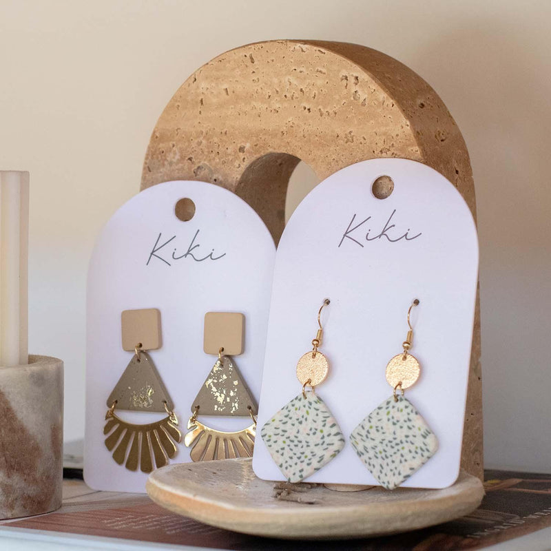 KiKi Green Speckled Drops Earrings
