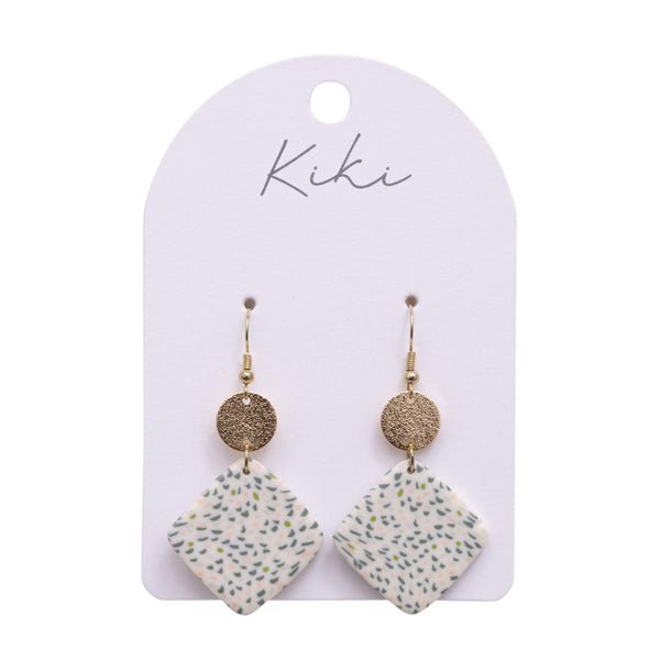 KiKi Green Speckled Drops Earrings