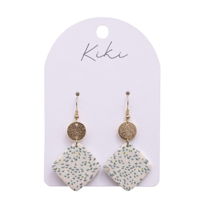 KiKi Green Speckled Drops Earrings