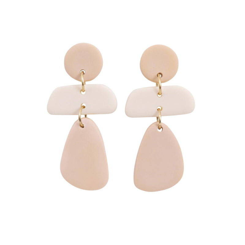 KiKi Beige Morph Drops Earrings