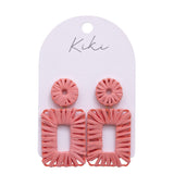 KiKi Pink Rectangles Earrings