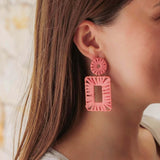 KiKi Pink Rectangles Earrings