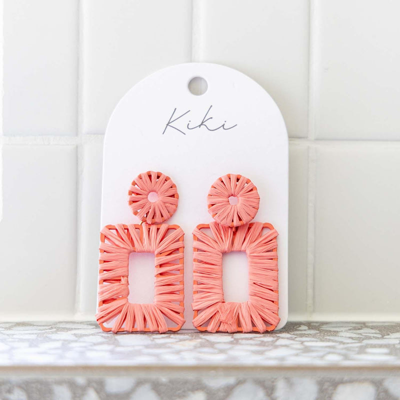 KiKi Pink Rectangles Earrings
