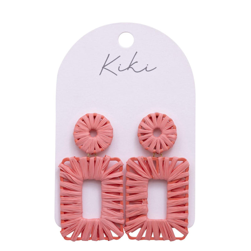 KiKi Pink Rectangles Earrings