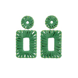 KiKi Green Rectangles Earrings