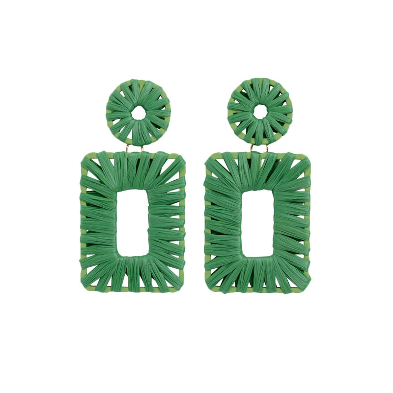 KiKi Green Rectangles Earrings