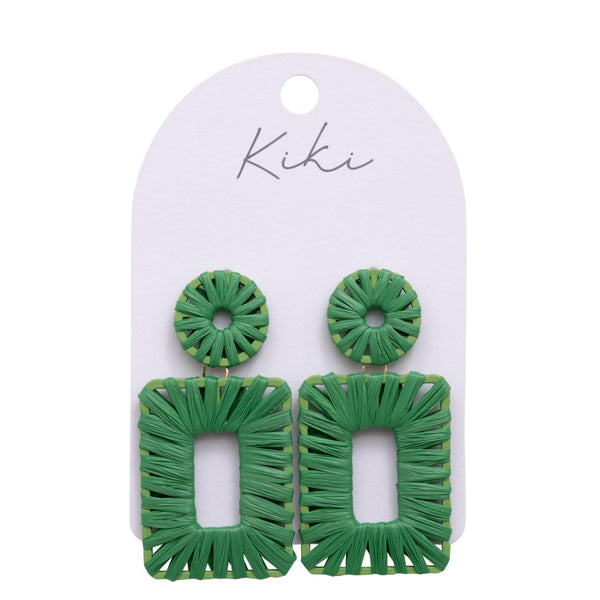 KiKi Green Rectangles Earrings