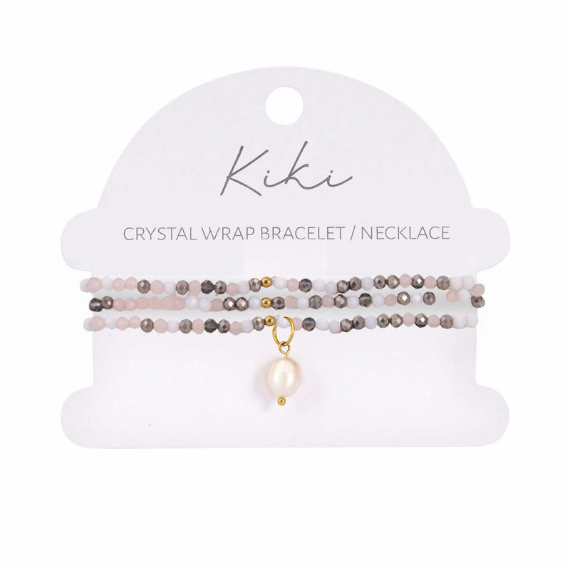 KiKi Pink Aurora Crystal Wrap Jewellery