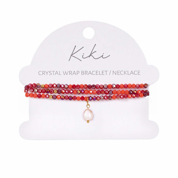 KiKi Crimson Flame Crystal Wrap Jewellery