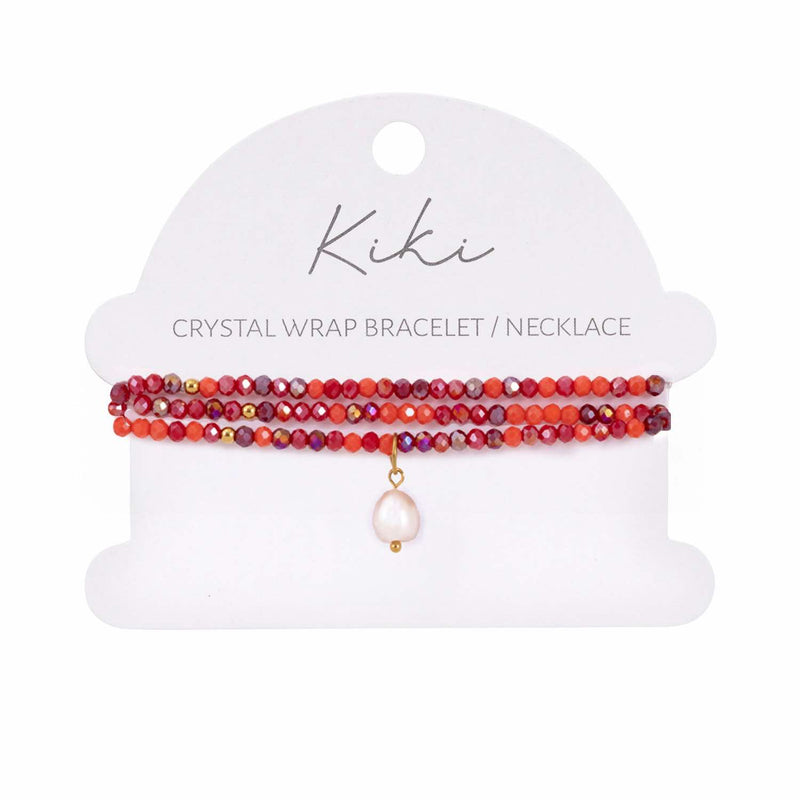 KiKi Crimson Flame Crystal Wrap Jewellery