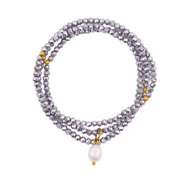 KiKi Silver Mist Crystal Wrap Jewellery