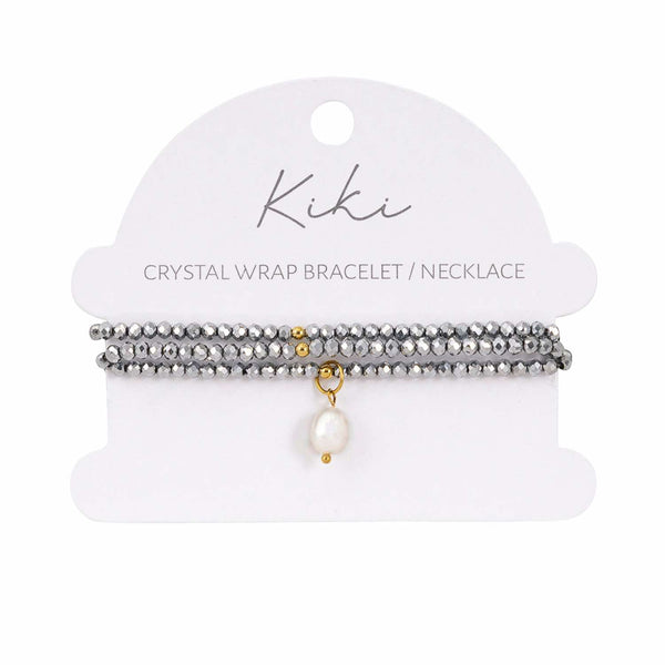 KiKi Silver Mist Crystal Wrap Jewellery