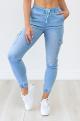 Ash Joggers - Light Blue Wash