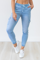 Ash Joggers - Light Blue Wash