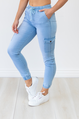 Ash Joggers - Light Blue Wash