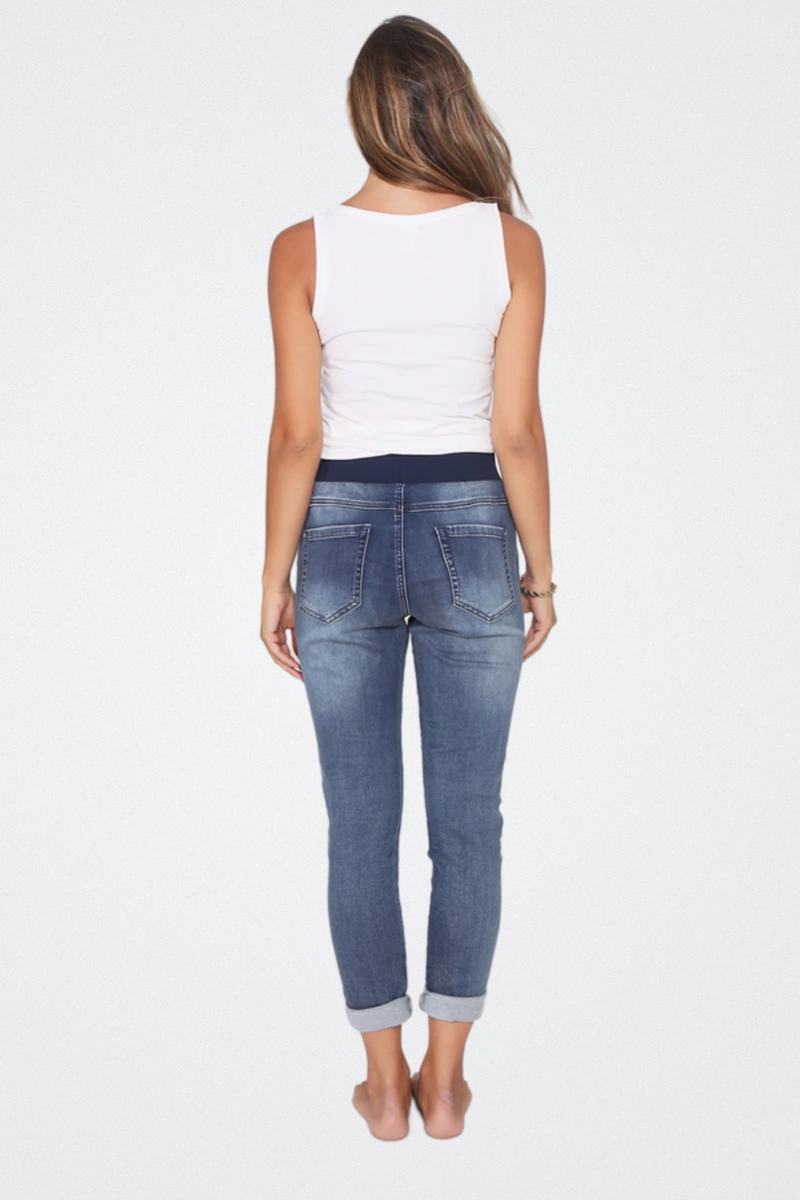 Riley Denim Jogger - Blue