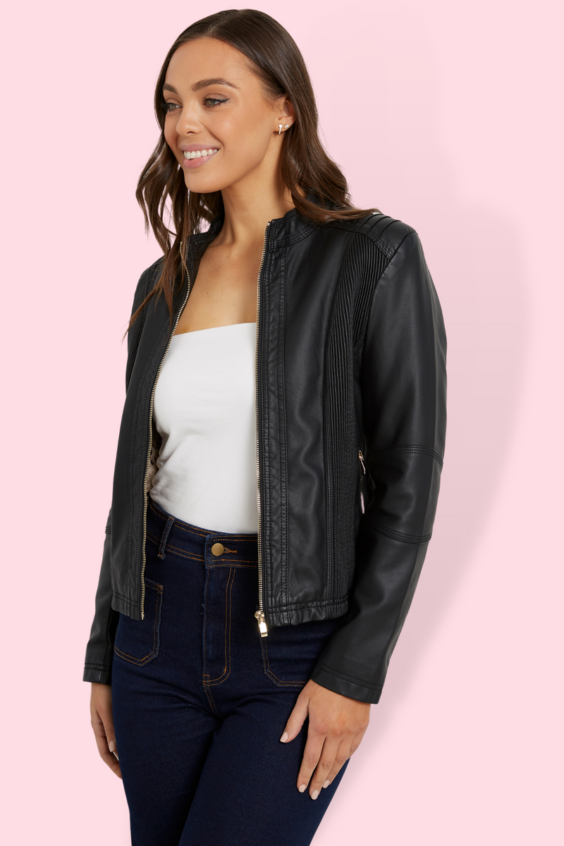 Ryder Biker Jacket - Black