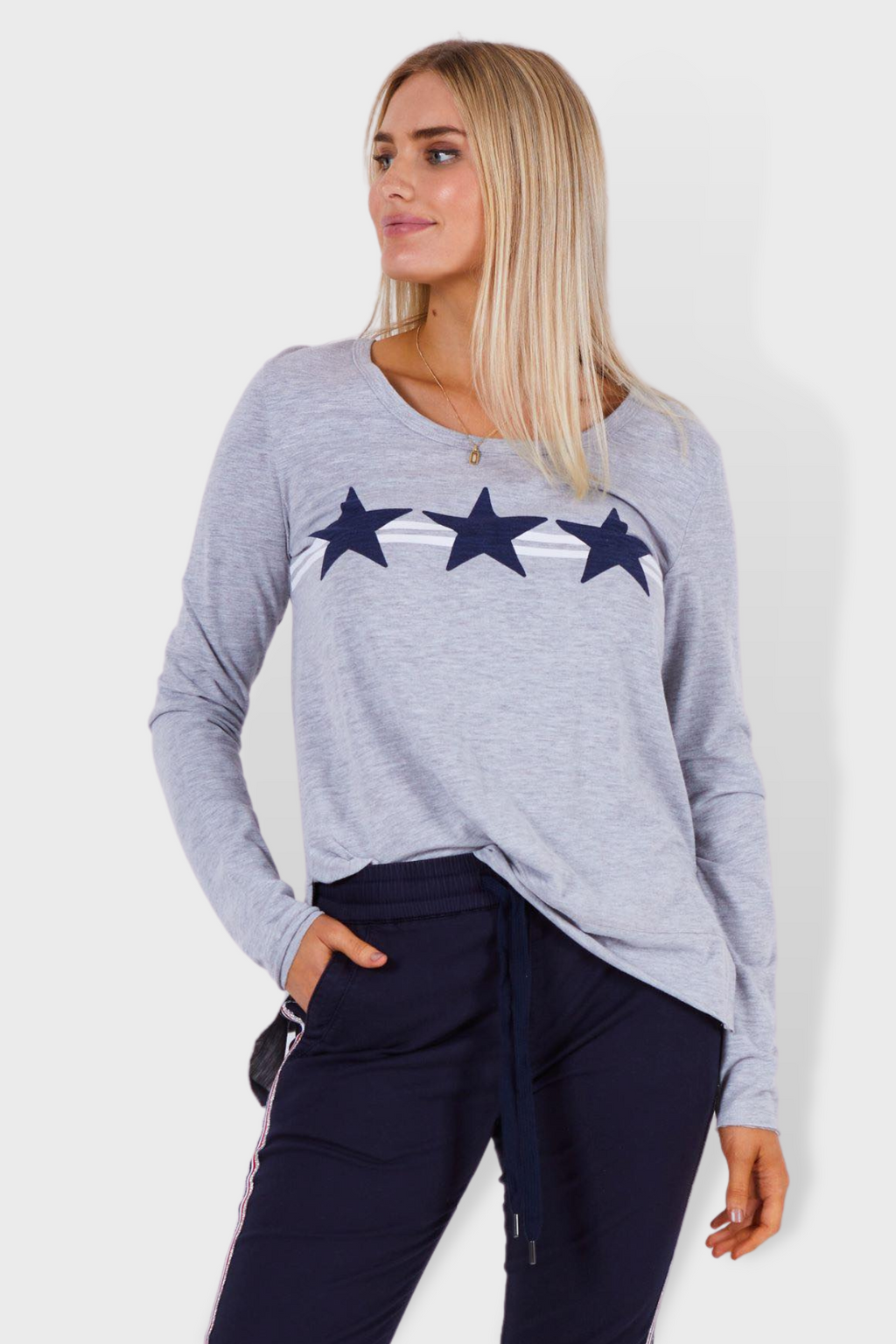 Star Long Sleeve Top Blush Clothing and Accessories