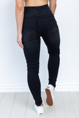 Dee Pull Up Jeans - Black