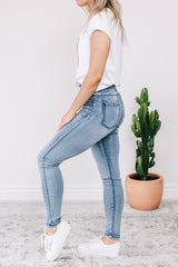 Molly Pull Up Jeans - Blue