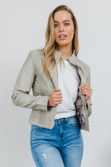 Ryder Biker Jacket - Stone