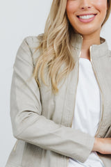 Ryder Biker Jacket - Stone