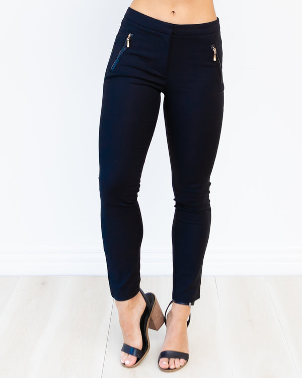 Tailor Zip Pants - Navy