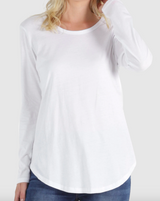 Megan Long Sleeve Top - White